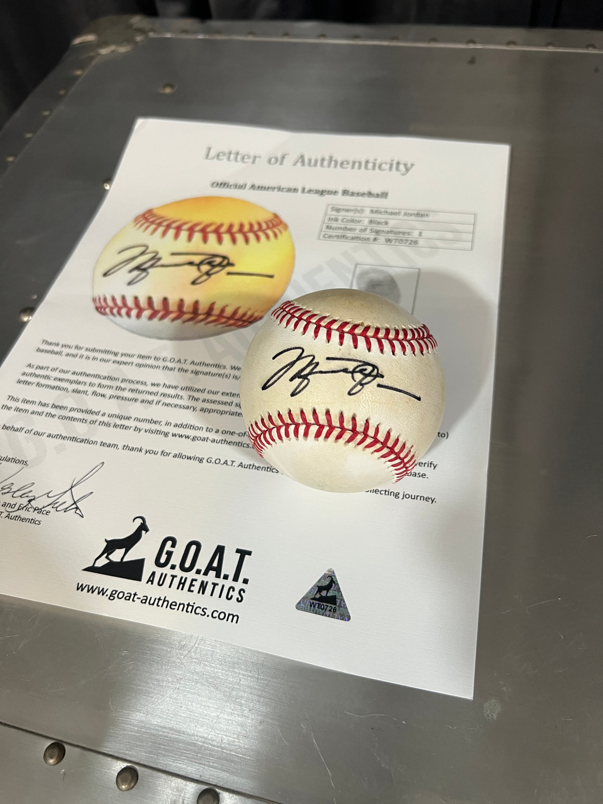 Michael Jordan Boldly Signed Baseball with GOAT Authentics LOA