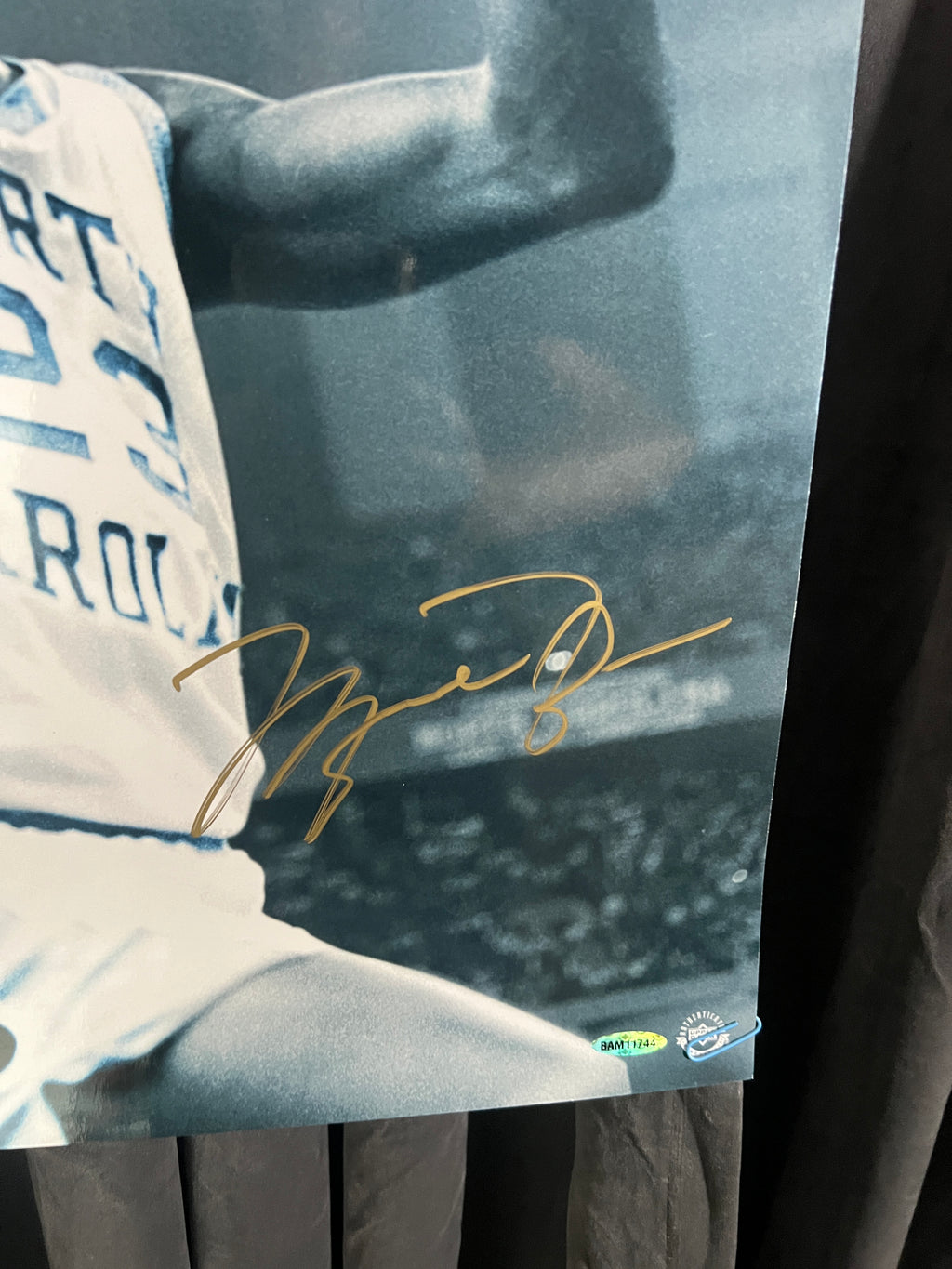 Photo-Matched! Michael Jordan Signed "UNC Cutting Down the Net" 16x24 UDA